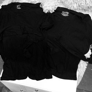 2 XL black long sleeve shirts